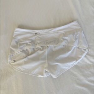Lululemon white shorts with liner size 6
